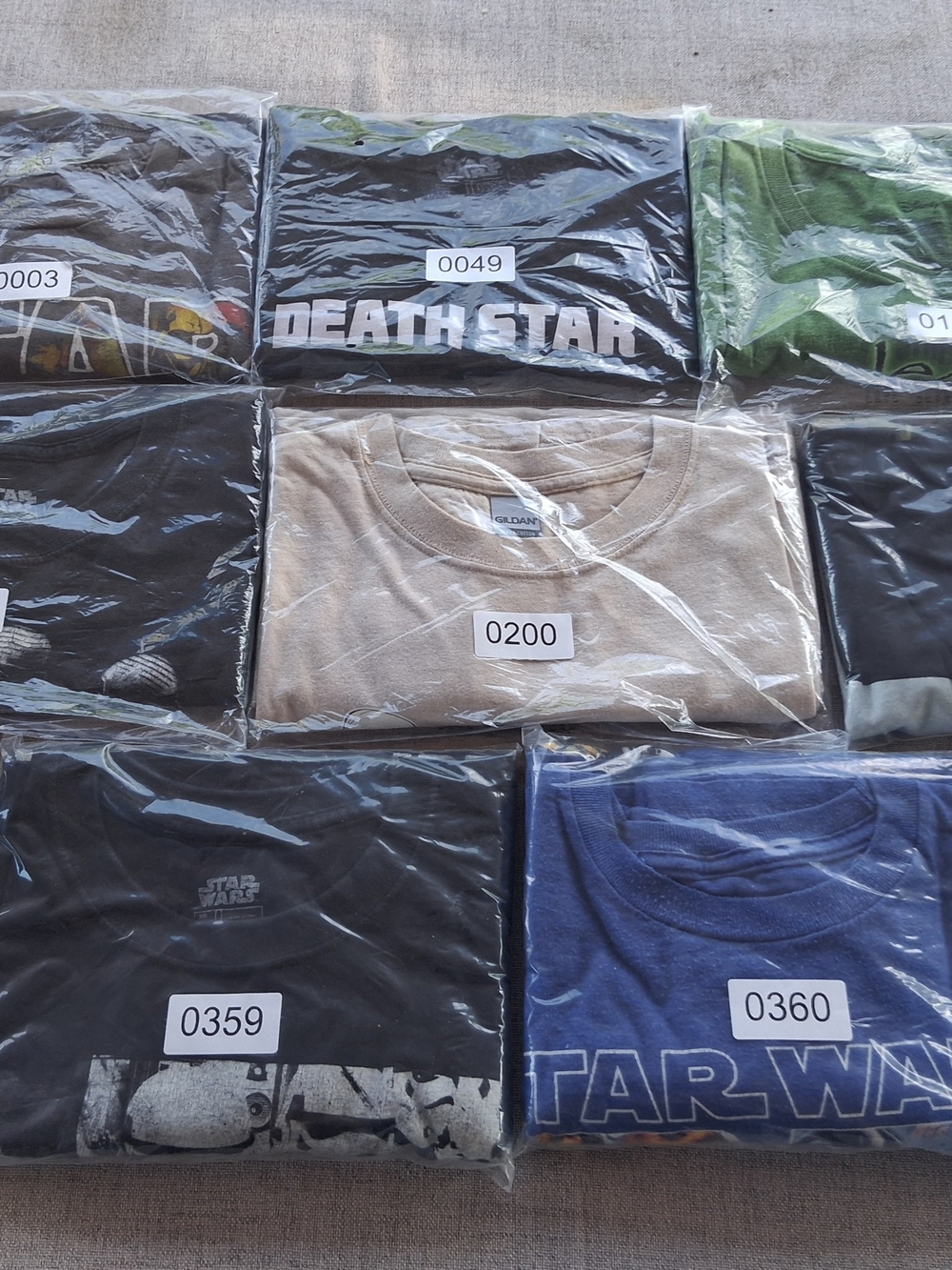 Eight (8) Different Star Wars Themed Shirts Bundled Deal - Size: Extra Large